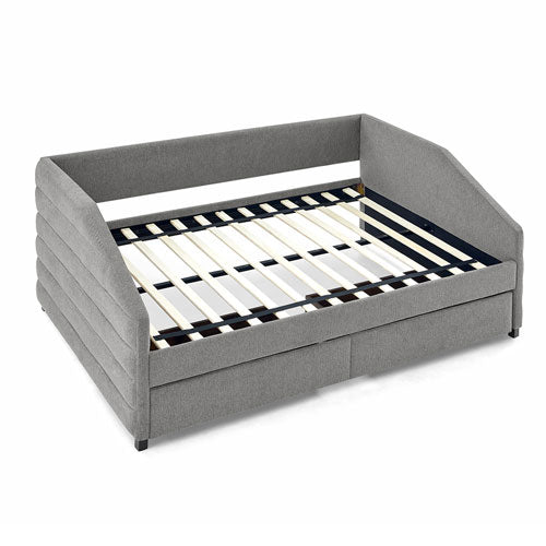 Full Size Daybed with Two Drawers Trundle