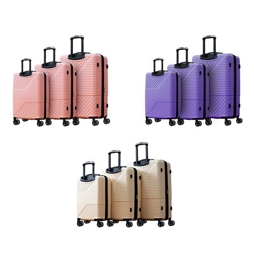 Luggage Set w/ Double Spinner Wheels & TSA Lock 3pcs