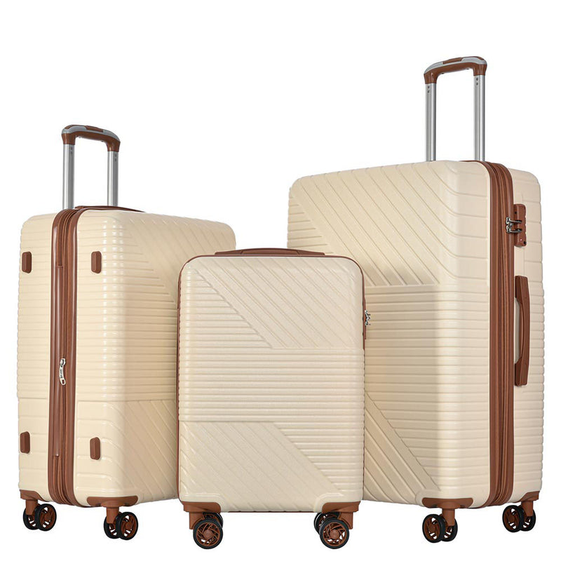 Luggage Set w/ Double Spinner Wheels & TSA Lock 3pcs