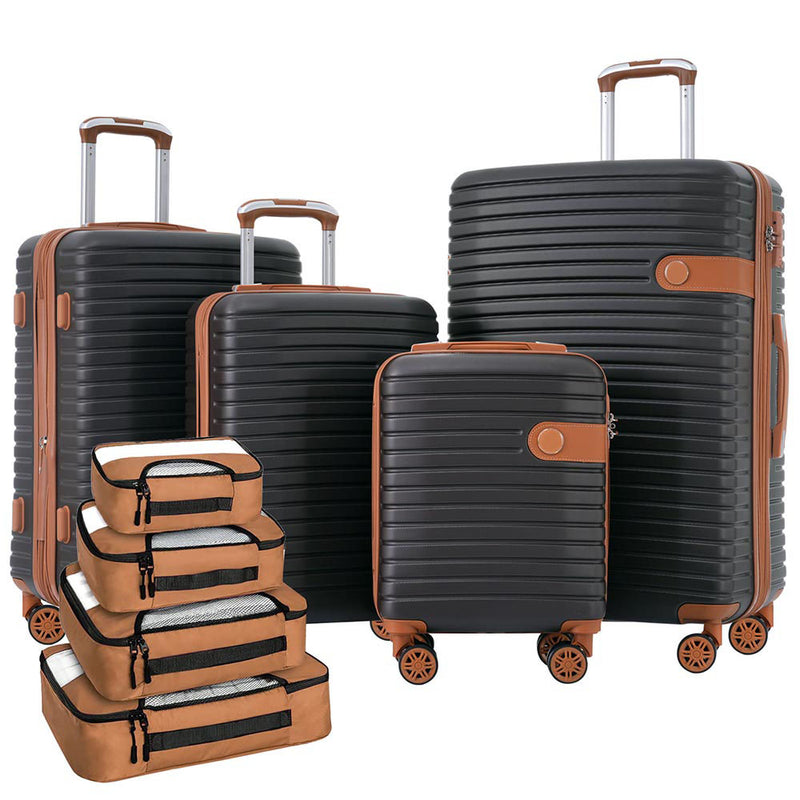 Suitcase w/ Packing Cubes & TSA Lock 4pcs