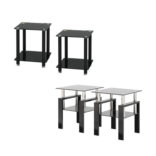 Modern Design Glass Coffee Table 2pcs