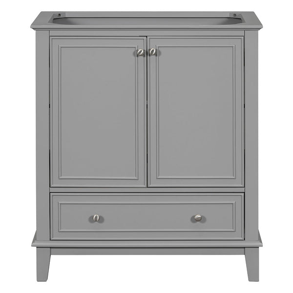 Bathroom Vanity Base with Multi-functional Cabinet (Grey)