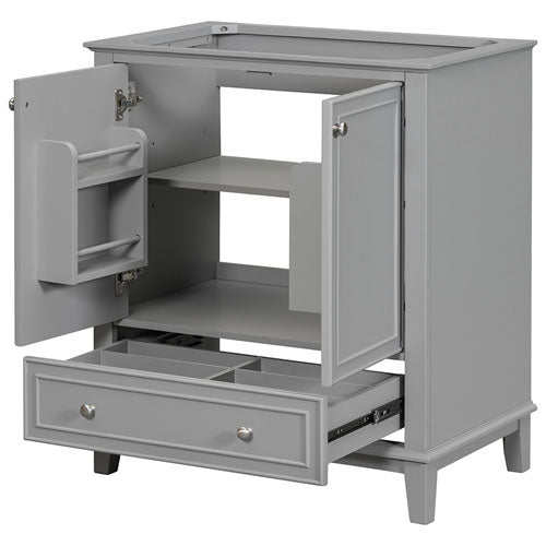 Bathroom Vanity Base with Multi-functional Cabinet (Grey)