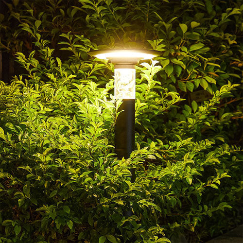 Solar Lawn Light with Dimmable LED (Black)