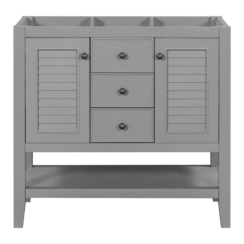 Bathroom Vanity Base with Cabinets 36" (Grey)