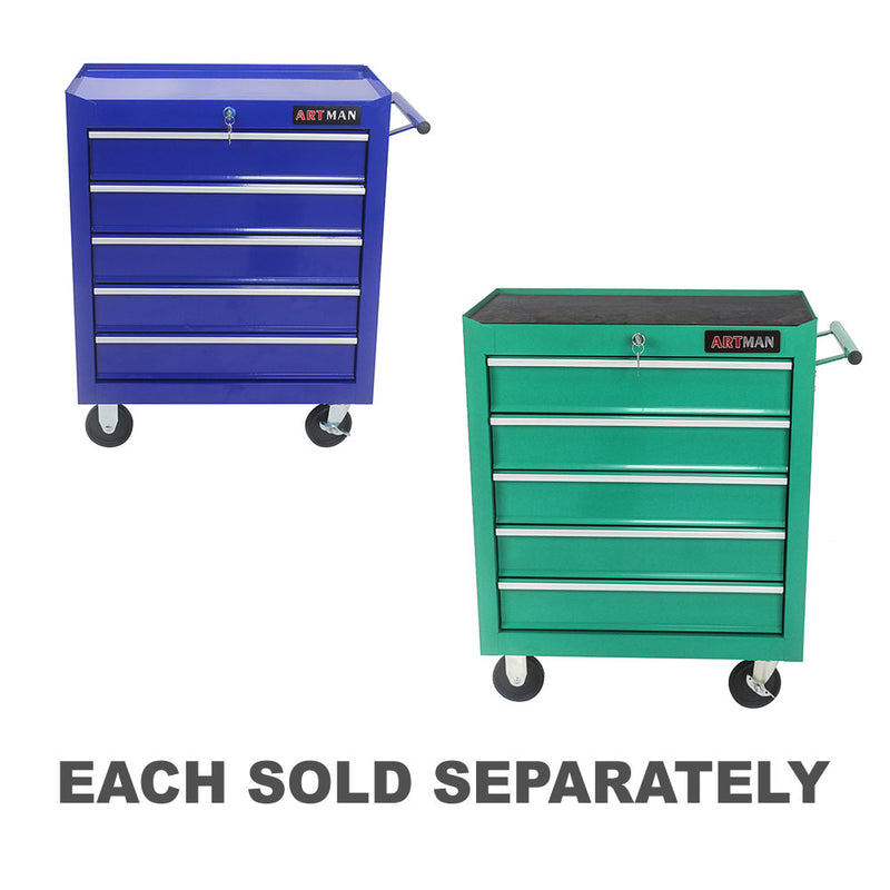 5-Drawer Multifunctional Tool Cart with Wheels