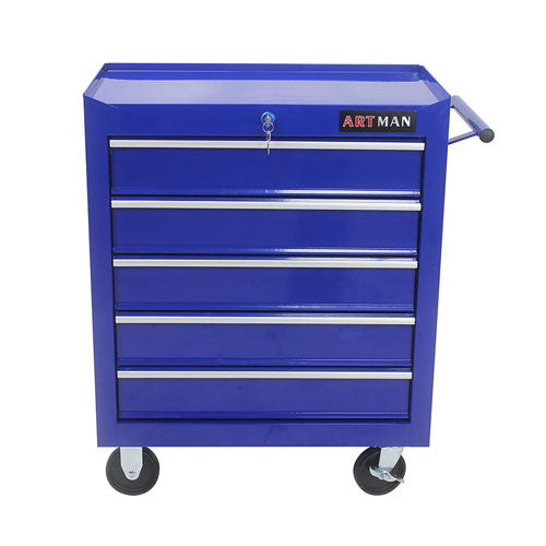 5-Drawer Multifunctional Tool Cart with Wheels