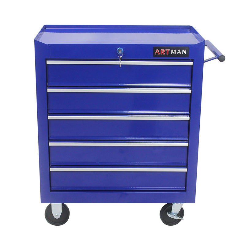 5-Drawer Multifunctional Tool Cart with Wheels