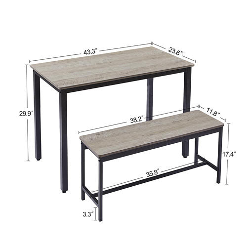 Kitchen Industrial Dinning Table Counter with Chairs