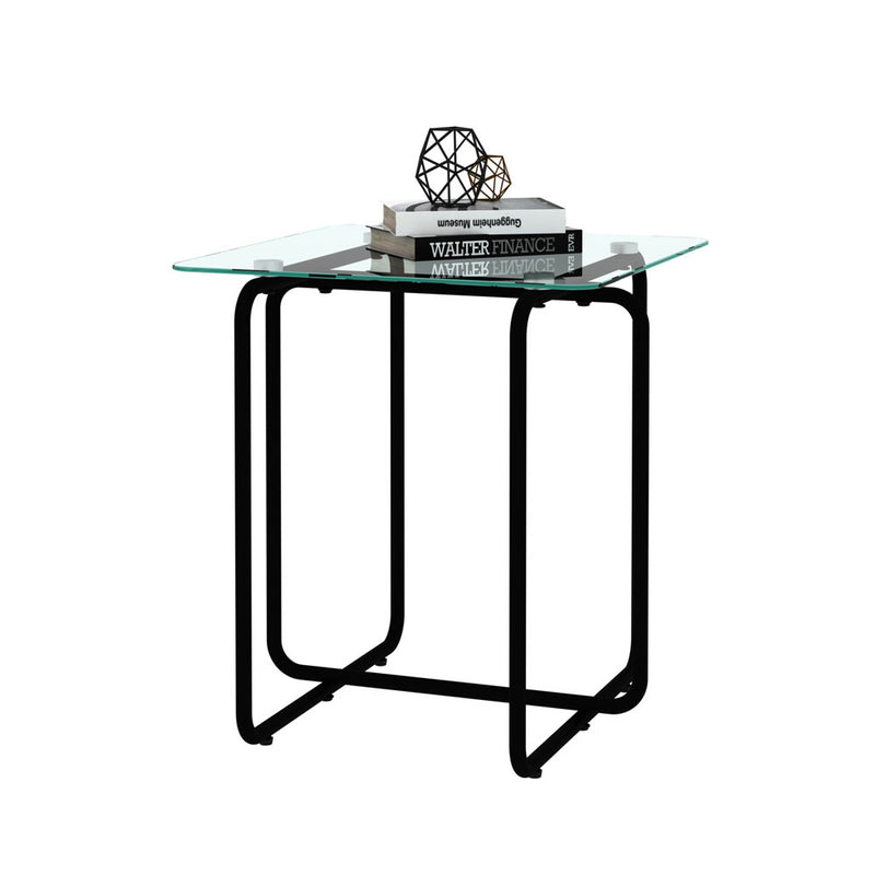 Modern Glass Coffee Bed Side Table (Transparent)