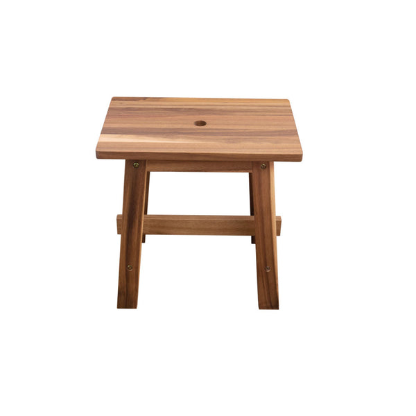 Acacia Wood Rectangular Stool