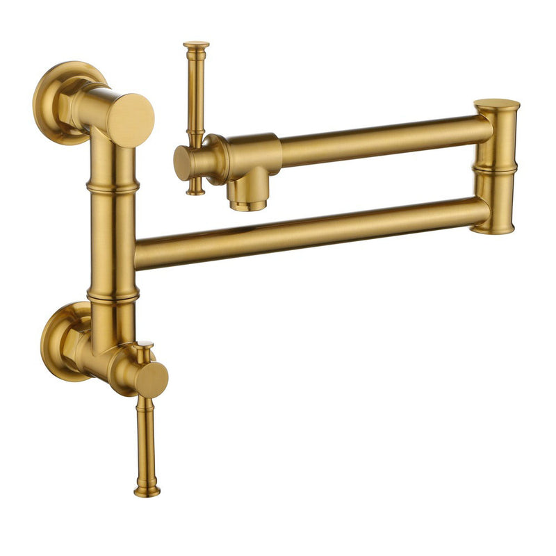 Wall Mount Pot Filler Faucet (Gold)