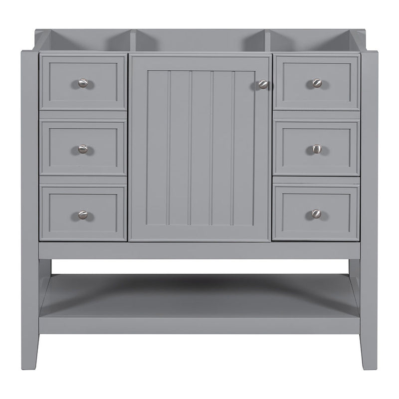 Vanity Base with Cabinet & 3 Drawers 36" (Grey)