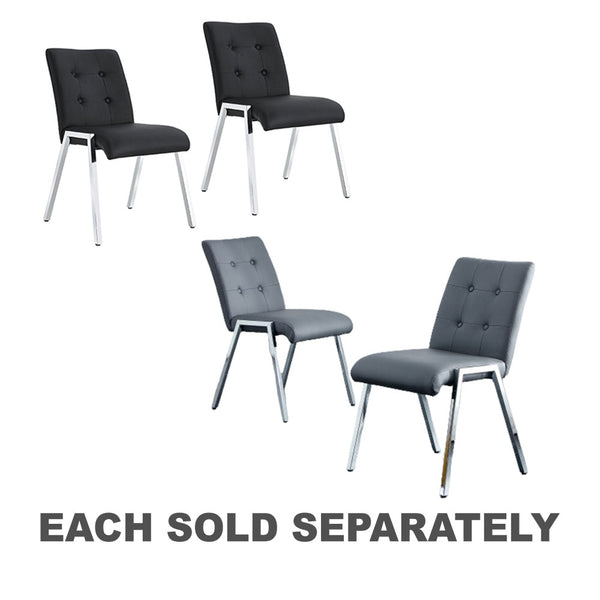 Grid Armless High Back Upholstered Dining Chairs 2pcs