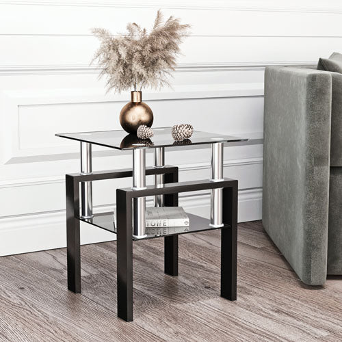 Glass Coffee & Tea Table (Black)