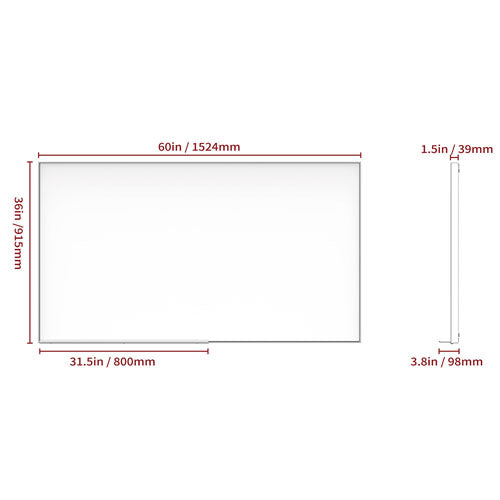 Oversized Rectangle Mirror with Black Frame (60x36")