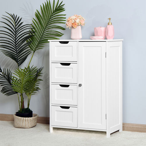 Floor Standing Wooden Cabinet & Storage (White)