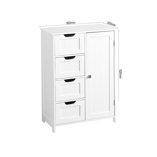 Floor Standing Wooden Cabinet & Storage (White)