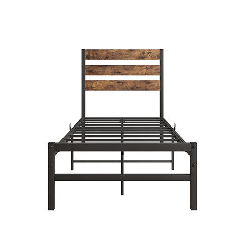 Platform Bedframe w/ Slats & Wooden Headboard