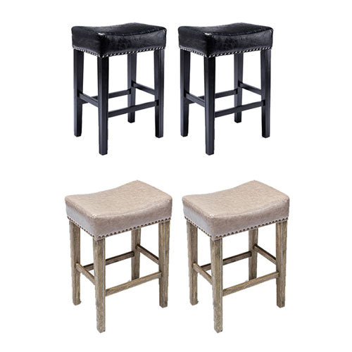 Backless Kitchen Counter Soft Sitting Stool 2pcs