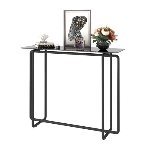 Elegant Single Layered Glass Console Table