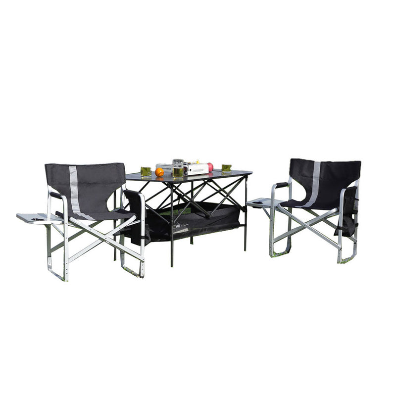 Folding Outdoor Table & Chairs Set (Set of 3)