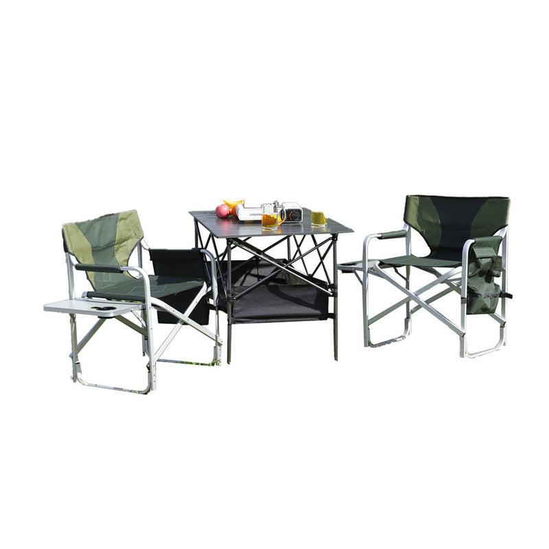 Folding Outdoor Table & Chairs Set (Set of 3)