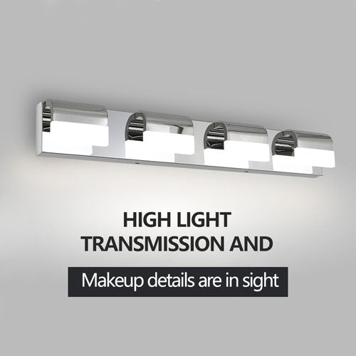 Modern 4-Light LED Black Vanity Mirror Light