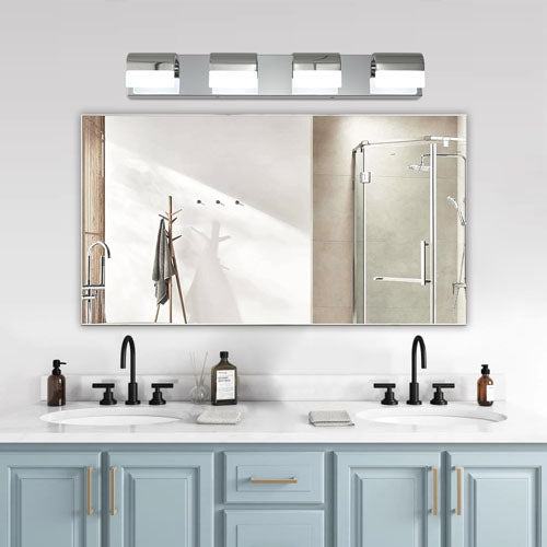 Modern 4-Light LED Black Vanity Mirror Light