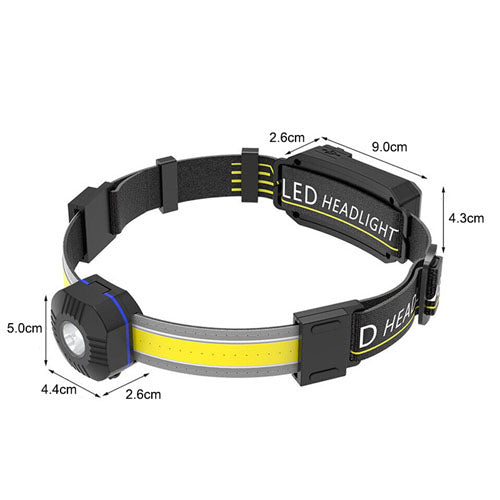 LED COB Portable Headlamp Waterproof Torch Light