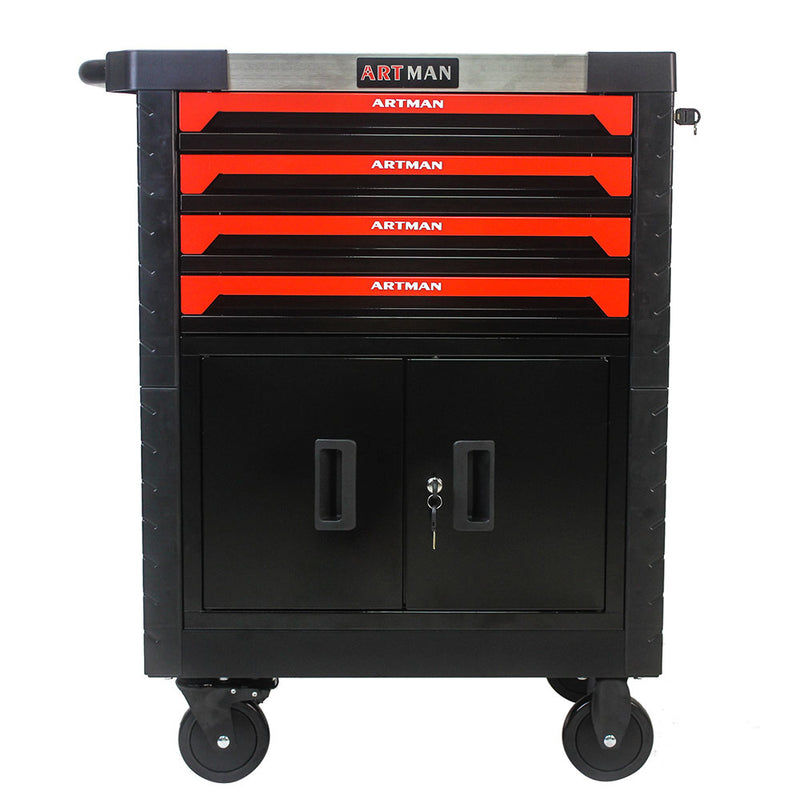 Removable 4-Drawers Tool Cart with Lock