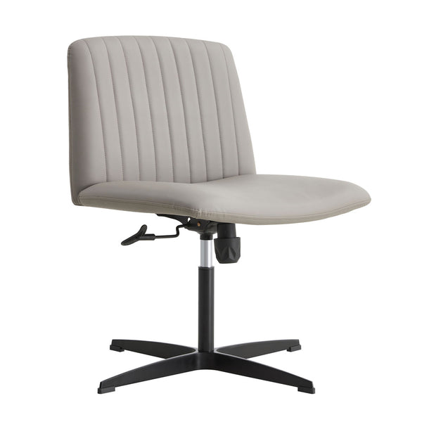 Height Adjustable Swivel Chair with Black Foot (Grey)