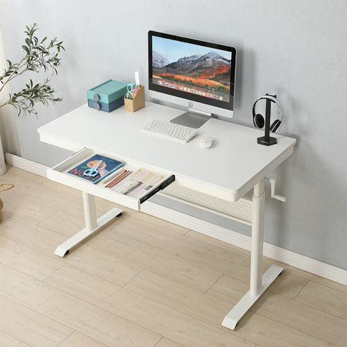 Adjustable Standing Desk with Metal Drawer (48x24")