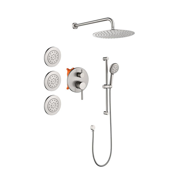 Shower System with Shower Head & Bodyspray Shower (Nickel)