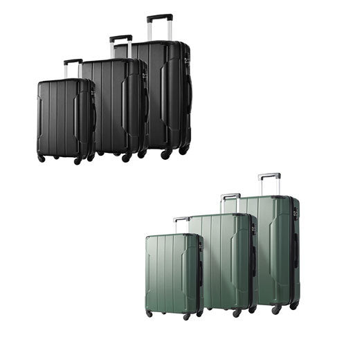 Expandable Spinner Suitcase with Corner Guards 3pcs