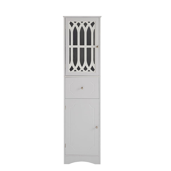 Tall Bathroom Cabinet (White)