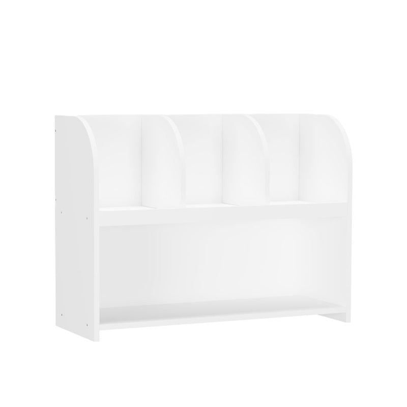 4 Compartment Children's Bookcase & Playroom Storage (White)