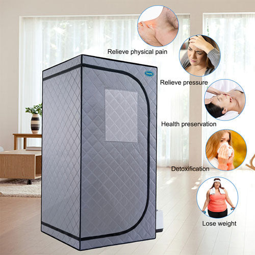 Portable Mini Plus Steam Sauna Tent (Grey)