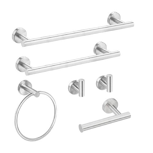 6-Piece Stainless Steel Towel Rack Set