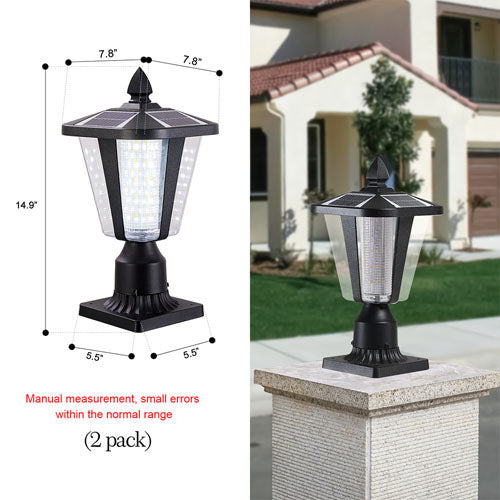 Solar Column Headlights with Dimmable LED