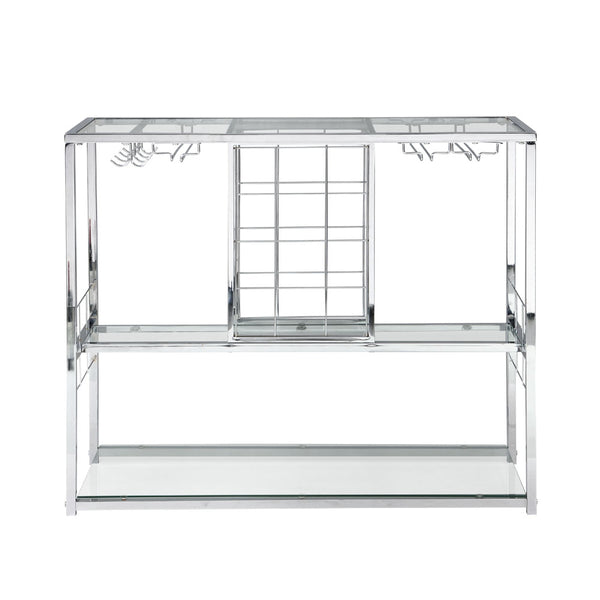 3-Tier Cart with Glass Holder & Wine Rack