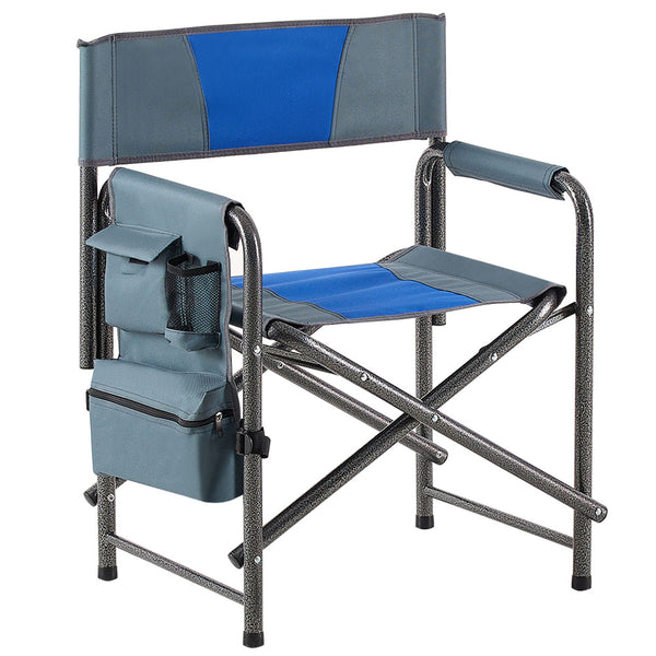 Aluminum Folding Camping Director's Chair w/ Storage Pockets