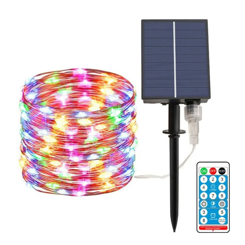 Solar Remote Controlled Outdoor Fairy String Light