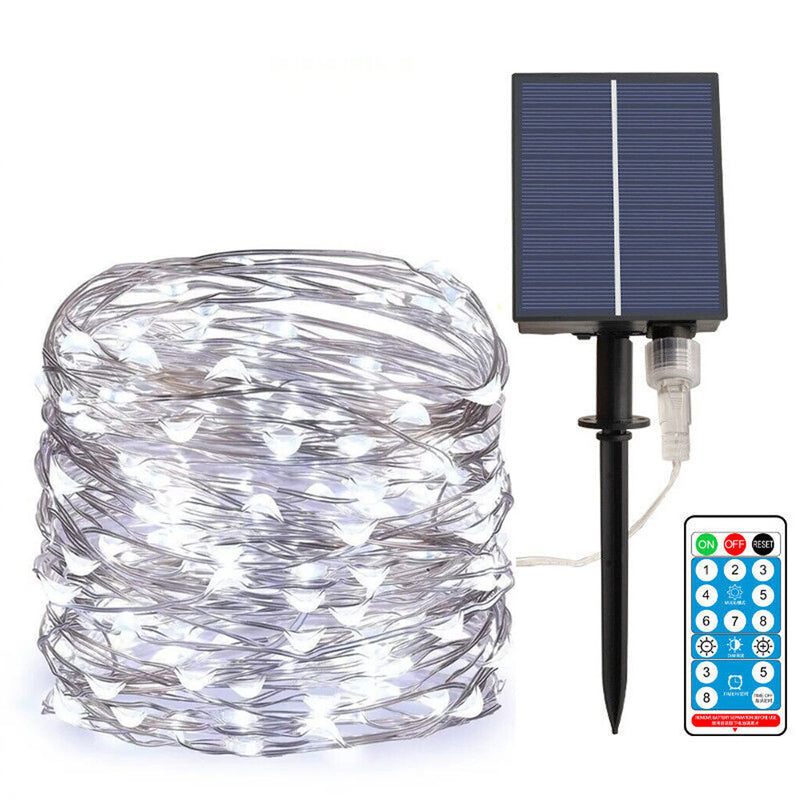 Solar Remote Controlled Outdoor Fairy String Light