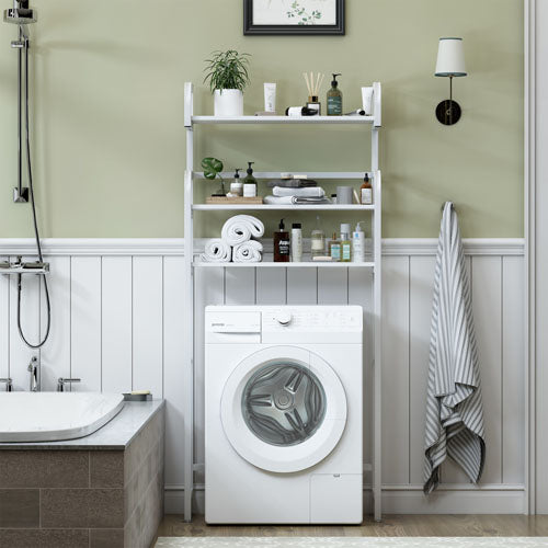 Over the Toilet Bathroom Storage Shelf (Cream White)