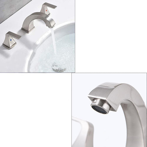 Widespread 2 Handles Bathroom Faucet with Pop Up Sink Drain