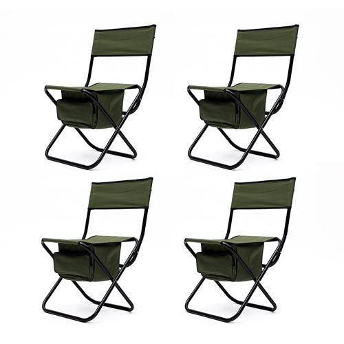 Portable Outdoor Chairs with Storage Bag 4pcs