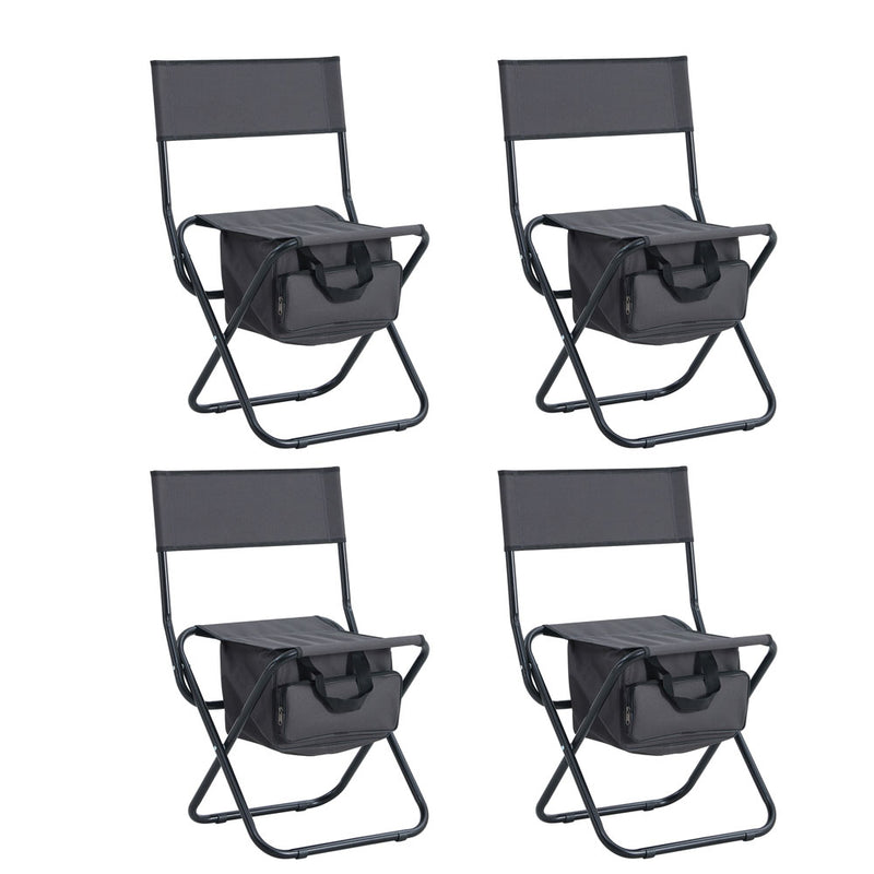 Portable Outdoor Chairs with Storage Bag 4pcs