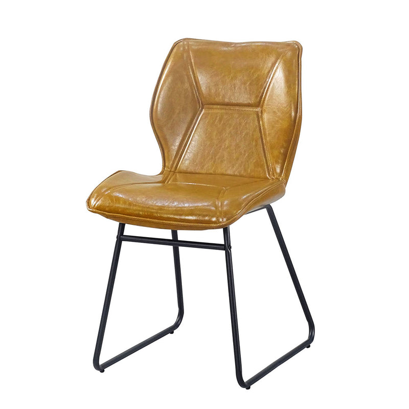 High Density PU Leather Dining Chair w/ Metal Legs