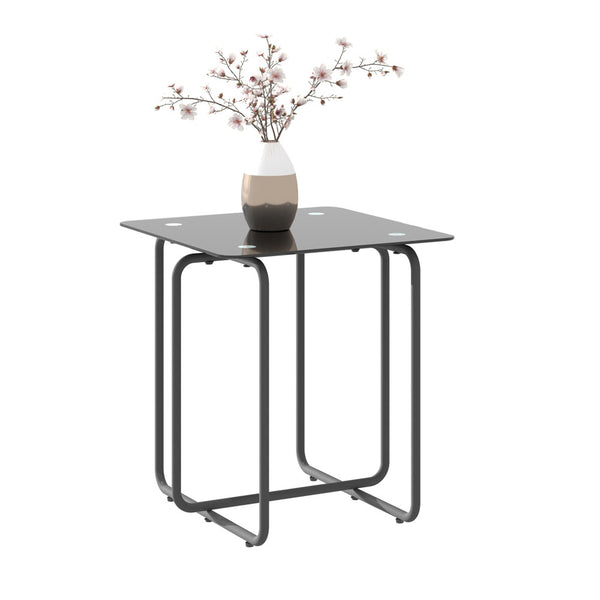 Modern Glass Coffee & Bed Side Table (Black)